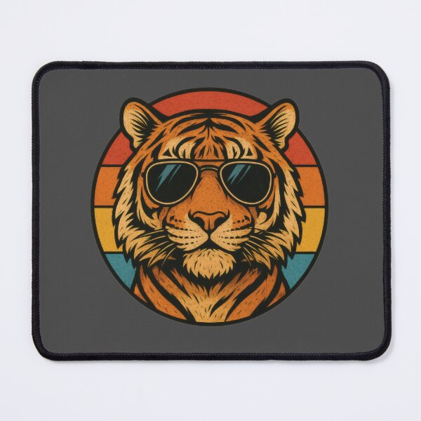 Item preview, Cool Retro Tiger with Sunglasses designed and sold by MarvsAI-Designs.