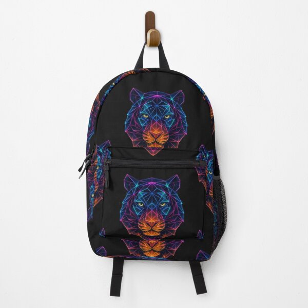 Item preview, Geometric tiger face in neon emotional polygon designed and sold by Kony83.