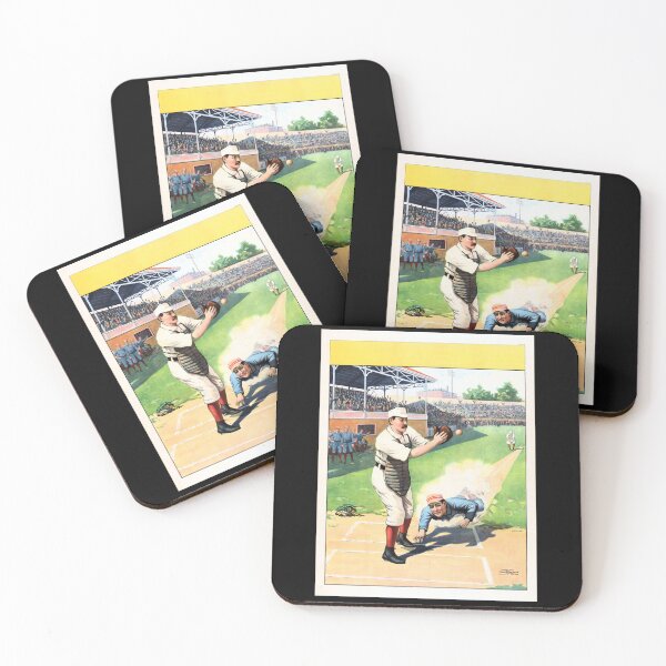 Item preview, 1897 - Baseball - Cincinnati - New York - The Strobridge Lithograph Co | Players Catcher - Batter / Runner - 3rd Baseman | Full Litho - BLK2411 designed and sold by WheelieGdArt.