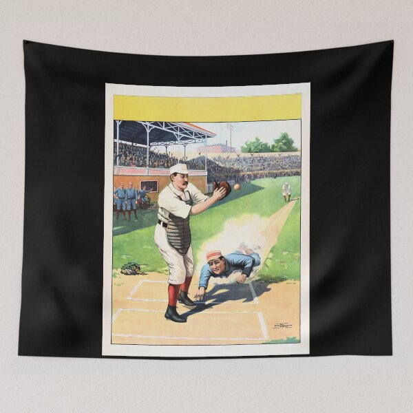 Item preview, 1897 - Baseball - Cincinnati - New York - The Strobridge Lithograph Co | Players Catcher - Batter / Runner - 3rd Baseman | Full Litho - BLK2411 designed and sold by WheelieGdArt.