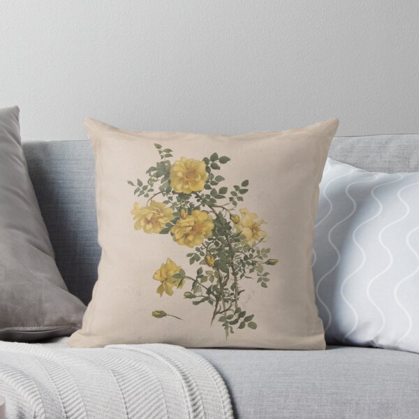 Item preview, Yellow Scotch Rose  (Left Facing no. 2 of 2) – 1890 Vintage Botanical Lithograph designed and sold by Shop On Rosebud.