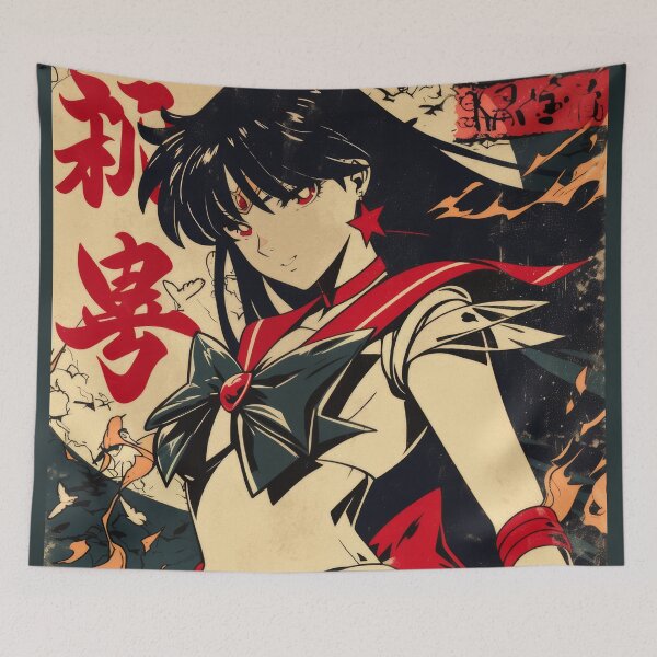 Item preview, Sailor Mars Ember Vintage Poster  designed and sold by AnimeArsenalPrints.