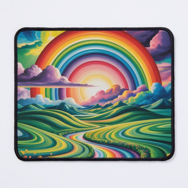 Item preview, Hypnotic landscape with a rainbow. designed and sold by Lilashakti ⭐️ ⭐️ ⭐️ ⭐️ ⭐️.