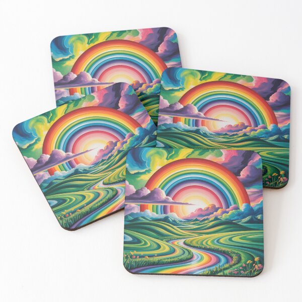 Item preview, Hypnotic landscape with a rainbow. designed and sold by Lilashakti ⭐️ ⭐️ ⭐️ ⭐️ ⭐️.