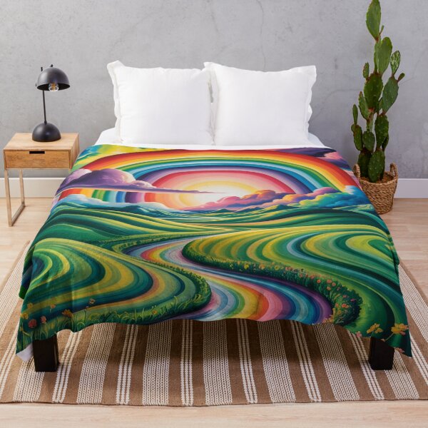 Item preview, Hypnotic landscape with a rainbow. designed and sold by Lilashakti ⭐️ ⭐️ ⭐️ ⭐️ ⭐️.