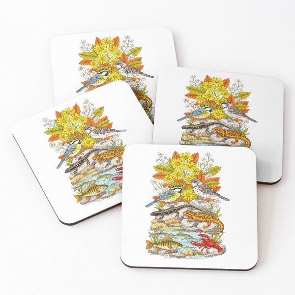 Item preview, Stacked Animals Vintage Nature Poster Cottagecore   designed and sold by TeeARTHY.