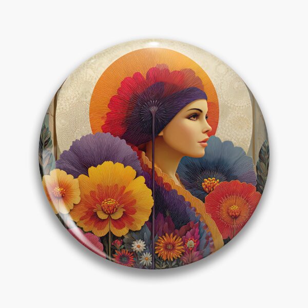 Item preview, Sanctum of Bloom: The Haloed Muse in Floral Reverie designed and sold by bloorose.