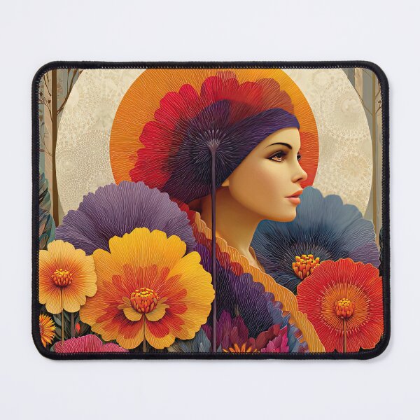 Item preview, Sanctum of Bloom: The Haloed Muse in Floral Reverie designed and sold by bloorose.