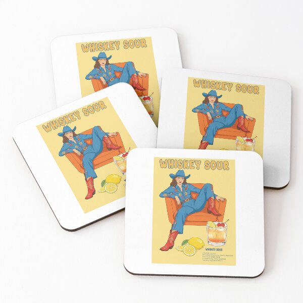 Item preview, Retro Pinup Cowgirl Whiskey Sour Home Bar Poster designed and sold by TeeARTHY.