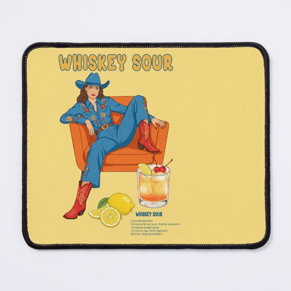 Item preview, Retro Pinup Cowgirl Whiskey Sour Home Bar Poster designed and sold by TeeARTHY.