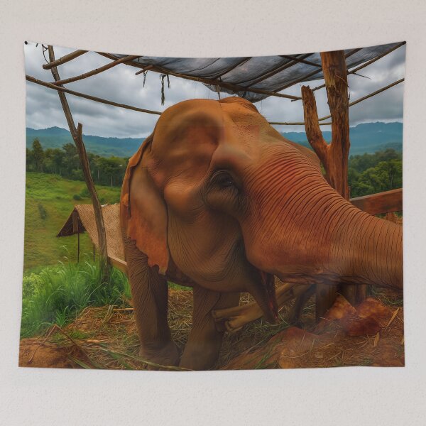 Item preview, Gentle Giant — South Asian Elephant at a Thailand Homestay designed and sold by Fourpointstudio.