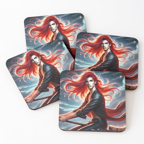Item preview, Scarlet Sorcery - The Flame-Haired Warlock designed and sold by WheelieGdArt.