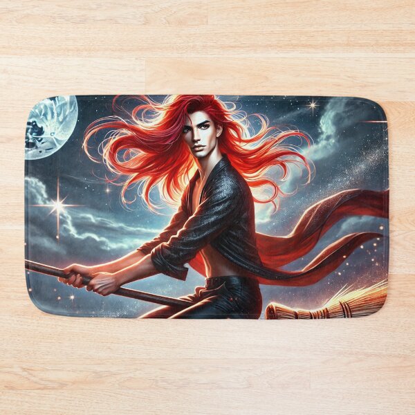 Item preview, Scarlet Sorcery - The Flame-Haired Warlock designed and sold by WheelieGdArt.