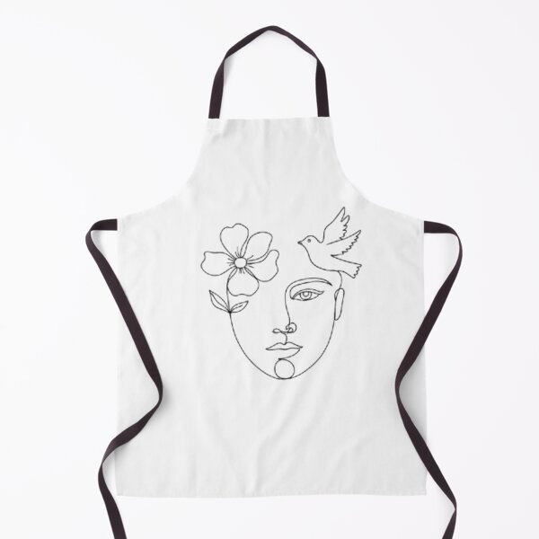 Item preview, Harmony of Mind – One Line Face with Flower and Bird designed and sold by AHBBoutique.