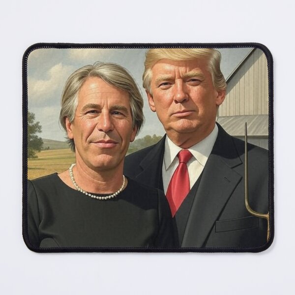 Item preview, Trump & Epstein American Gothic Parody – Anti-MAGA Protest Design designed and sold by ORANGEDOOSH.