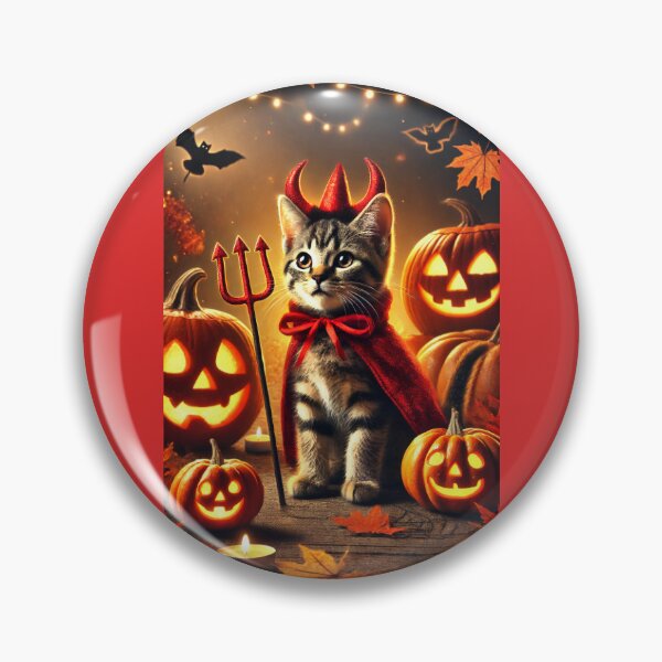 Item preview, Halloween Cat - Little Devil in Feline Form designed and sold by WheelieGdArt.