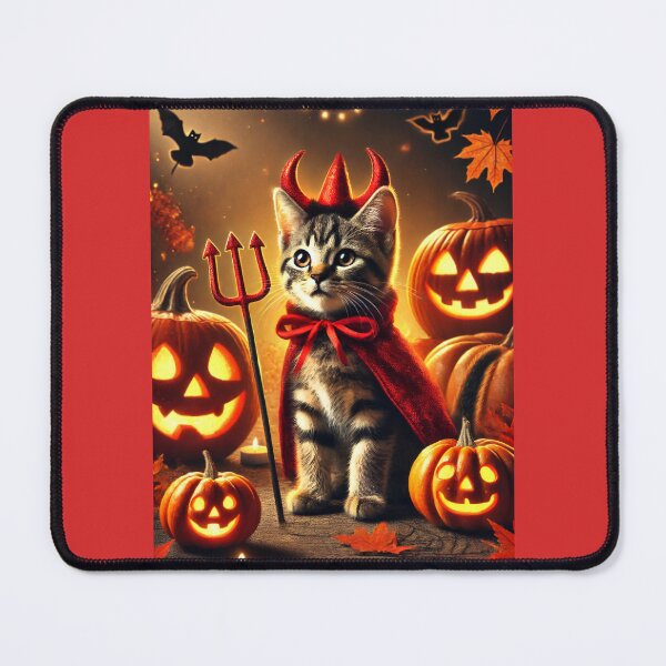 Item preview, Halloween Cat - Little Devil in Feline Form designed and sold by WheelieGdArt.