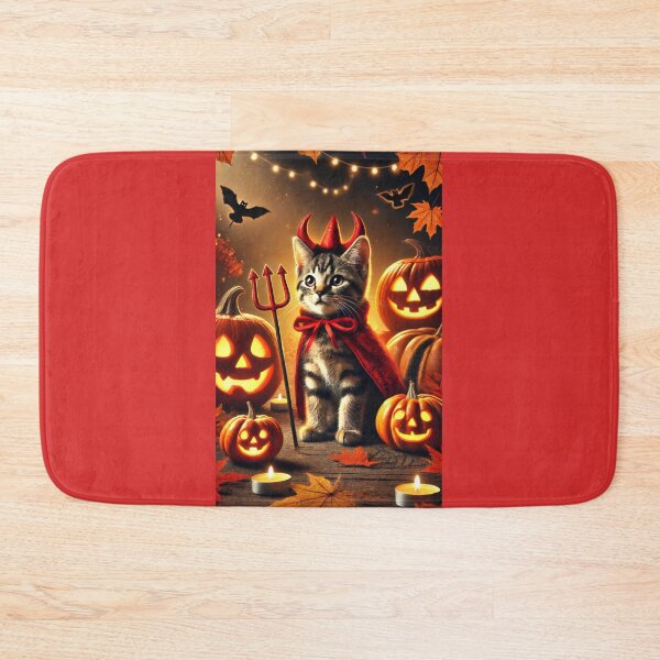Item preview, Halloween Cat - Little Devil in Feline Form designed and sold by WheelieGdArt.