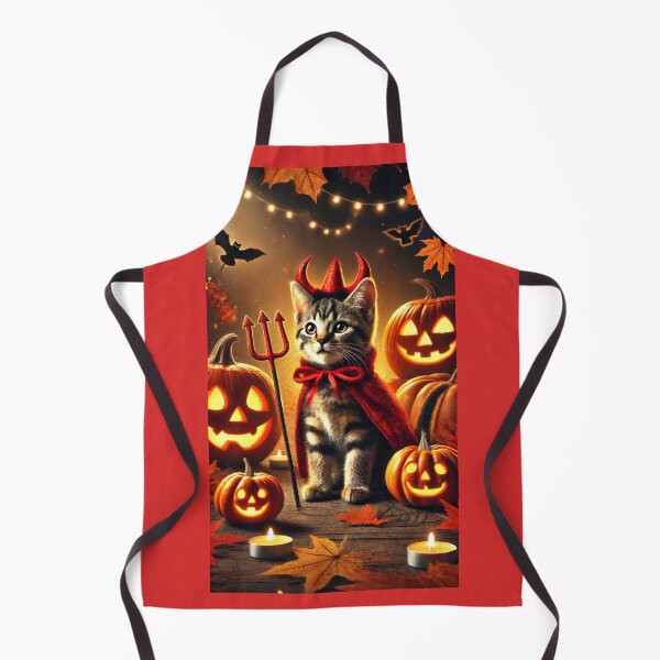 Item preview, Halloween Cat - Little Devil in Feline Form designed and sold by WheelieGdArt.