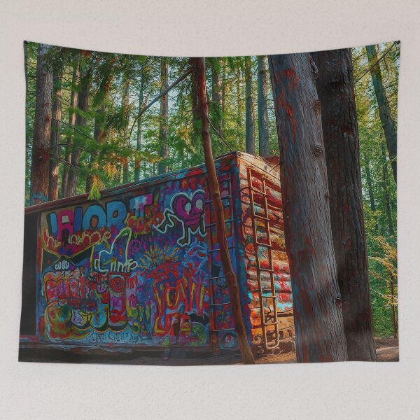Item preview, Graffiti Train Car — Whistler Forest, British Columbia designed and sold by Fourpointstudio.