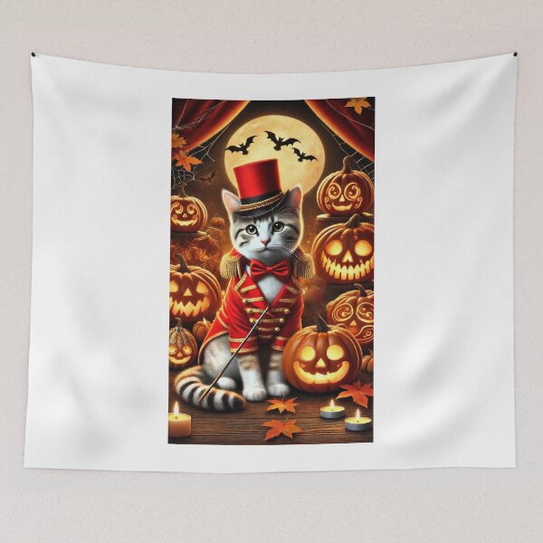 Item preview, Halloween Cat - The Purrfect Ringmaster designed and sold by WheelieGdArt.
