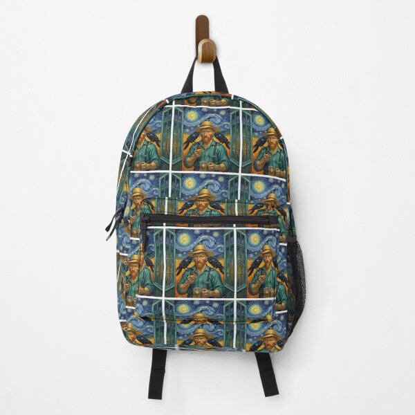 Item preview, Starry Night Fisherman Van Gogh Style Painting designed and sold by TeeARTHY.