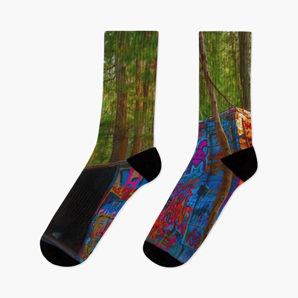 Item preview, Artistic Derailment — Whistler Forest Train Car, BC designed and sold by Fourpointstudio.