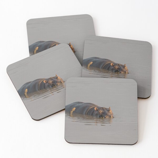 Item preview, Quiet Giant — Hippo at Dusk, Okavango Delta, Botswana designed and sold by DavideAntoniani.