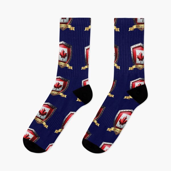 Item preview, Spencer Family Canada Shield, Maple Leaf Heraldry Crest designed and sold by Highlandkings.
