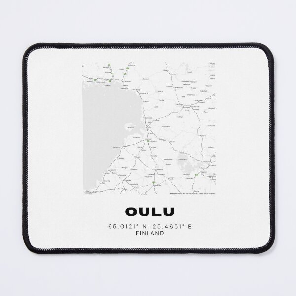 Item preview, Oulu City Map | Modern Black & White Finland Poster designed and sold by RM-Journey.