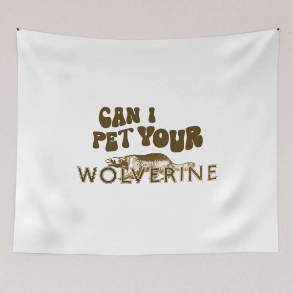 Aperçu de l'œuvre Vintage Puis-je caresser votre Wolverine créée et vendue par QuayTradingCo.