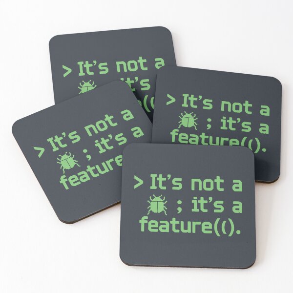 Item preview, It’s Not a Bug It’s a Feature – Terminal Style Coding Design designed and sold by VenDecoArt.