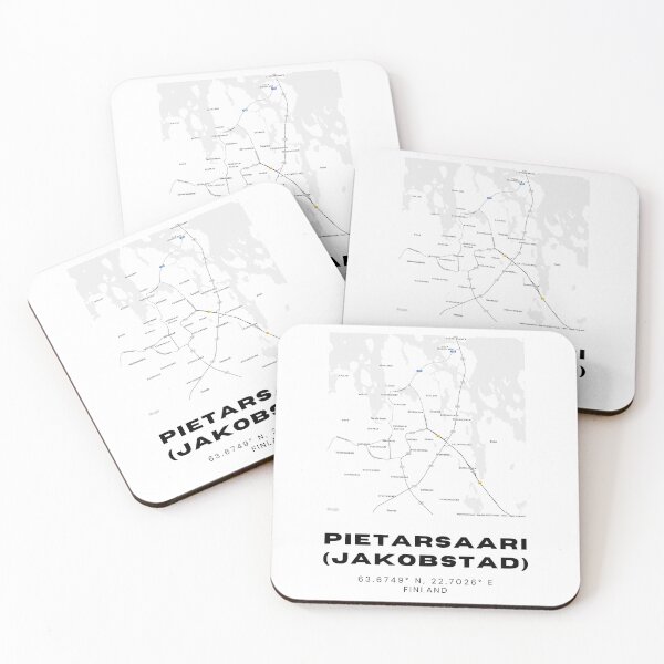Item preview, Pietarsaari / Jakobstad Finland Map | Bilingual Nordic Art Print designed and sold by RM-Journey.