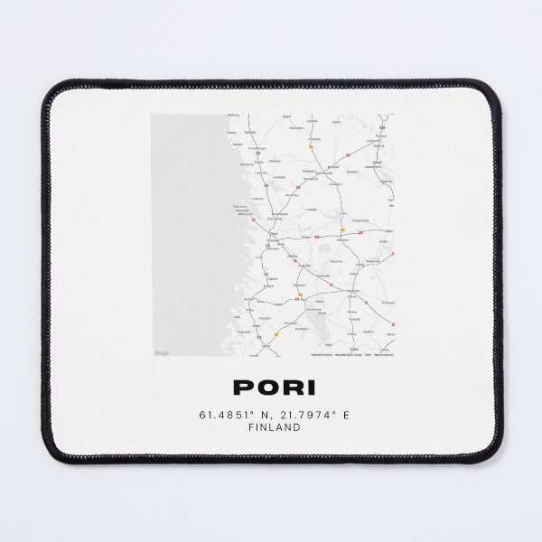 Item preview, Pori Finland Map | Coastal Nordic Minimalist Poster designed and sold by RM-Journey.
