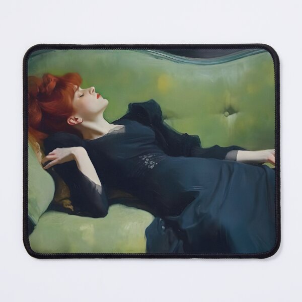 Item preview, Tired Woman Painting, Decadent Young Woman After The Dance, Green Wall Art, Original Contemporary Print, Antique Wall Decor, PRINTABLE ART designed and sold by SavageVision.