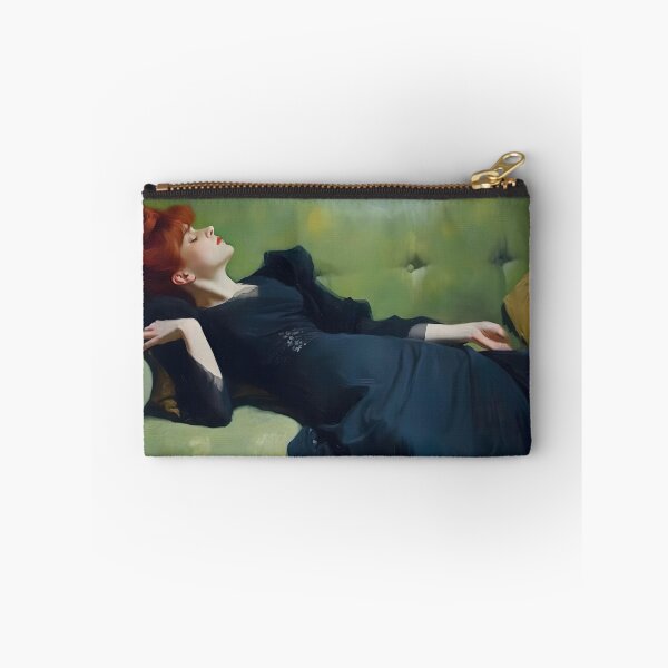 Item preview, Tired Woman Painting, Decadent Young Woman After The Dance, Green Wall Art, Original Contemporary Print, Antique Wall Decor, PRINTABLE ART designed and sold by SavageVision.