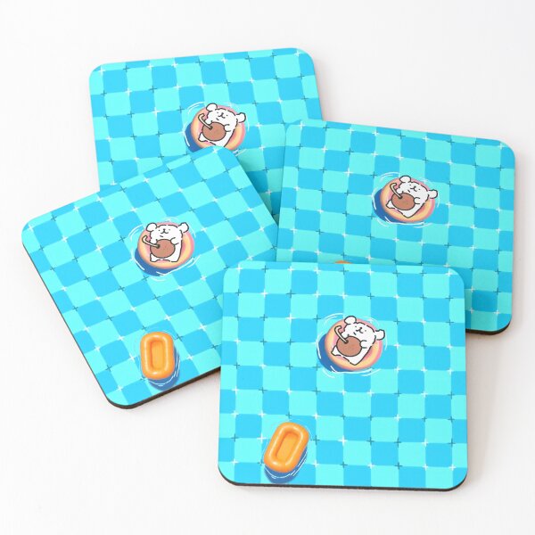Item preview, cute maltese puppy chilling in a pool summer // twist wavy checkered pattern  designed and sold by gibbianne.