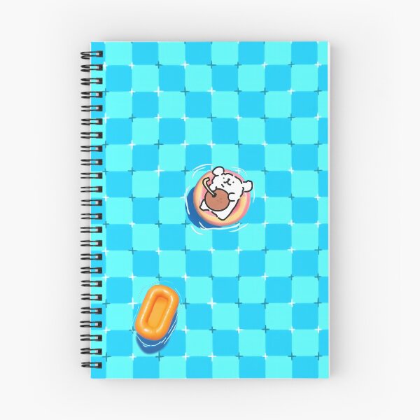 Item preview, cute maltese puppy chilling in a pool summer // twist wavy checkered pattern  designed and sold by gibbianne.