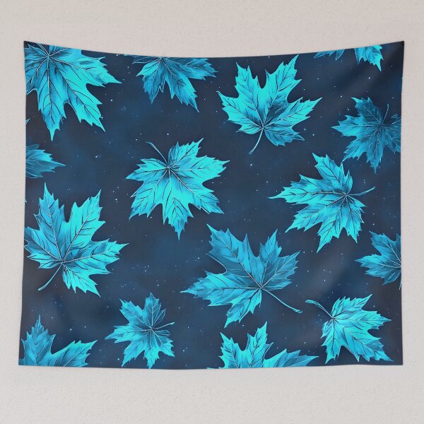 Item preview, Blue Maple Leaf Fall Foliage New England Falling Leaves designed and sold by LeafPrints.