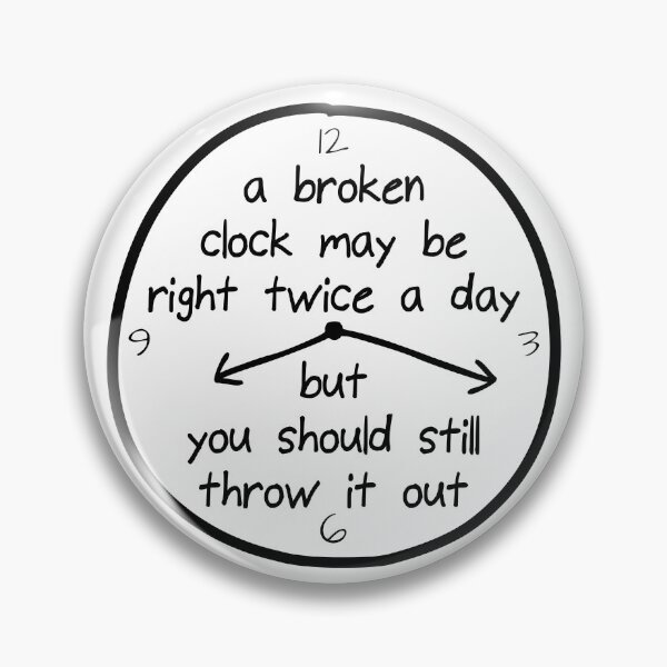 Item preview, broken clock designed and sold by zan doodles.