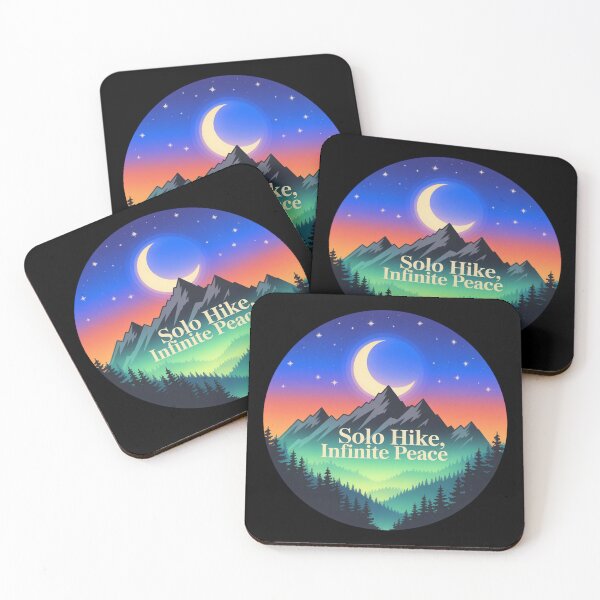 Item preview, Solo Hike, Infinite Peace – Minimalist Mountain Landscape designed and sold by CrunchyGoats.