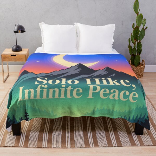 Item preview, Solo Hike, Infinite Peace – Minimalist Mountain Landscape designed and sold by CrunchyGoats.