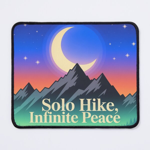 Item preview, Solo Hike, Infinite Peace – Minimalist Mountain Landscape designed and sold by CrunchyGoats.