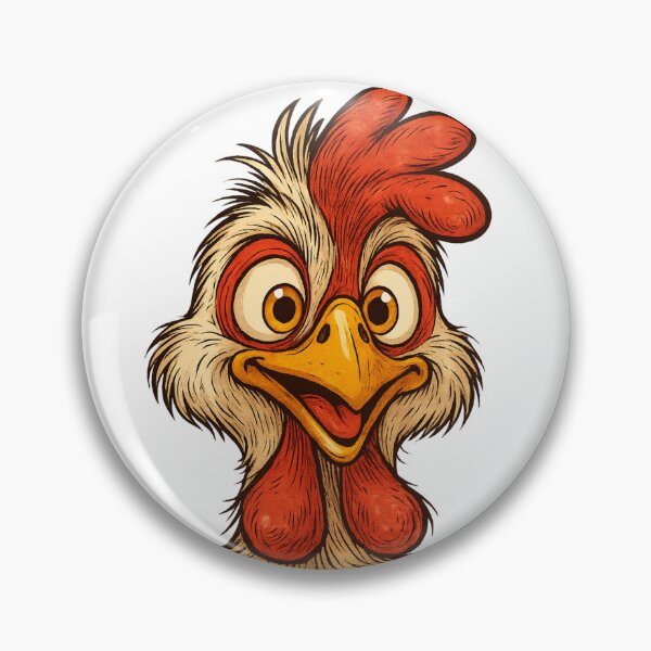 Item preview, Vibrant Cartoon Chicken Illustration - Funny Rooster Art, Whimsical Kawaii Bird, Pop Art Chicken designed and sold by AnTartstudios.