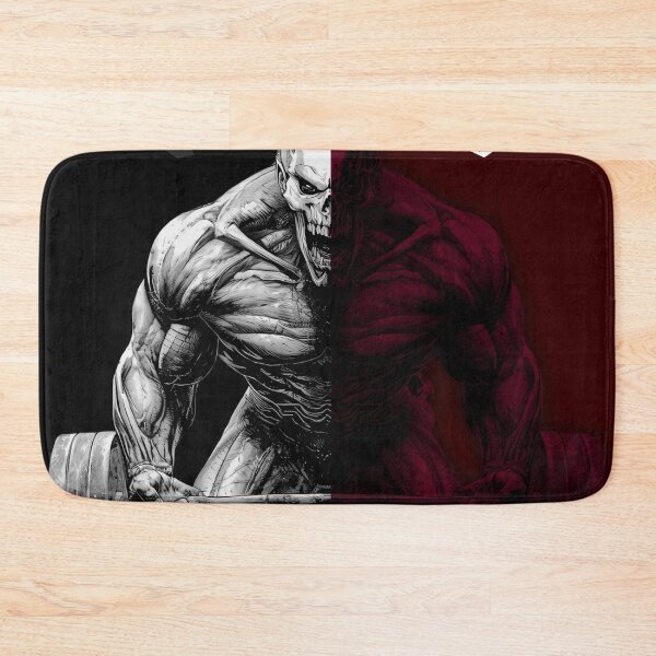 Item preview, Split Skullman Powerlift – Black and Red Grunge Gym Design designed and sold by TrainHardCo.