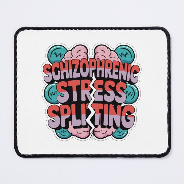 Item preview, Schizophrenic Stress Splitting – Surreal Cartoon Chaos Sticker designed and sold by Imaginarium of Chaos falcon88 .
