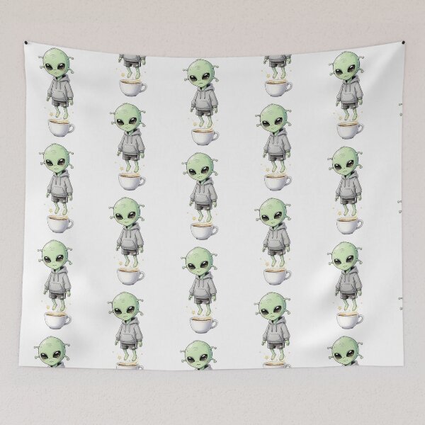 Item preview, Caffeination Spell: Activated! – Funny Magical Alien Coffee Design designed and sold by EverStitchStudio ★★★★★.