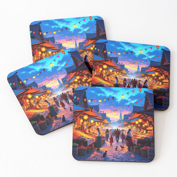 Item preview, European Market at Dusk designed and sold by Sharon Schwalbe.