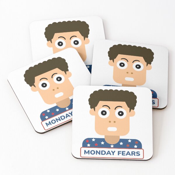Item preview, Funny Monday Fears Cartoon Boy Humor designed and sold by Shape Snip Studio.