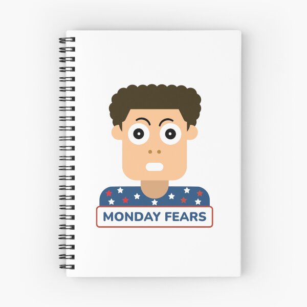 Item preview, Funny Monday Fears Cartoon Boy Humor designed and sold by Shape Snip Studio.